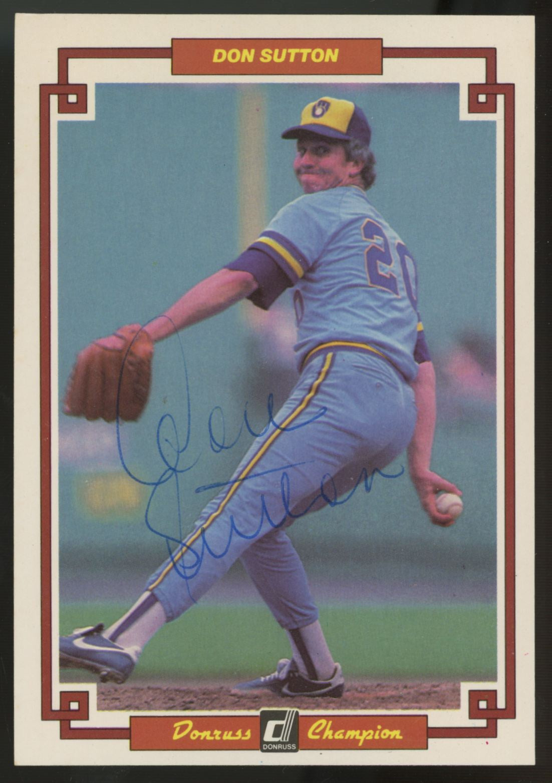 1984 Donruss Champion Don Sutton Signed Autographed #41 JSA Authentic