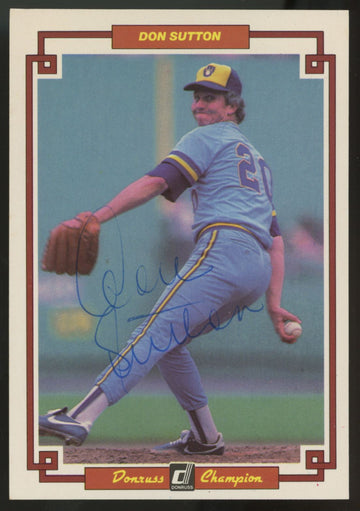 1984 Donruss Champion Don Sutton Signed Autographed #41 JSA Authentic