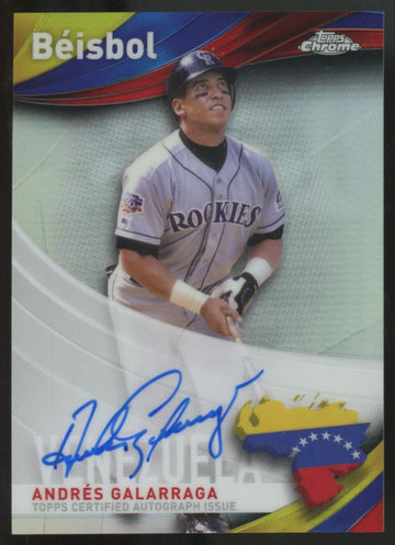 2021 Topps Chrome Andres Galarraga Beisbol Auto /99 #BA-AG