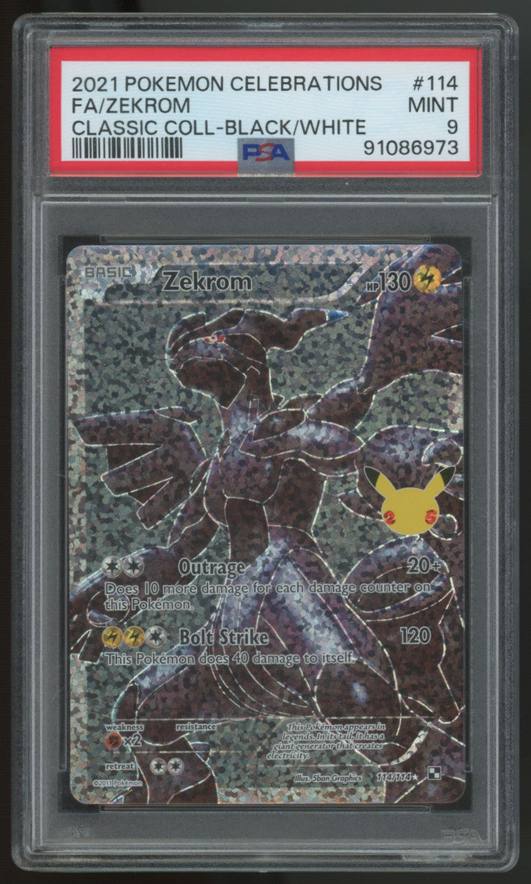 2021 Pokemon Zekrom Celebrations Classic Collection Full Art #114 PSA 9