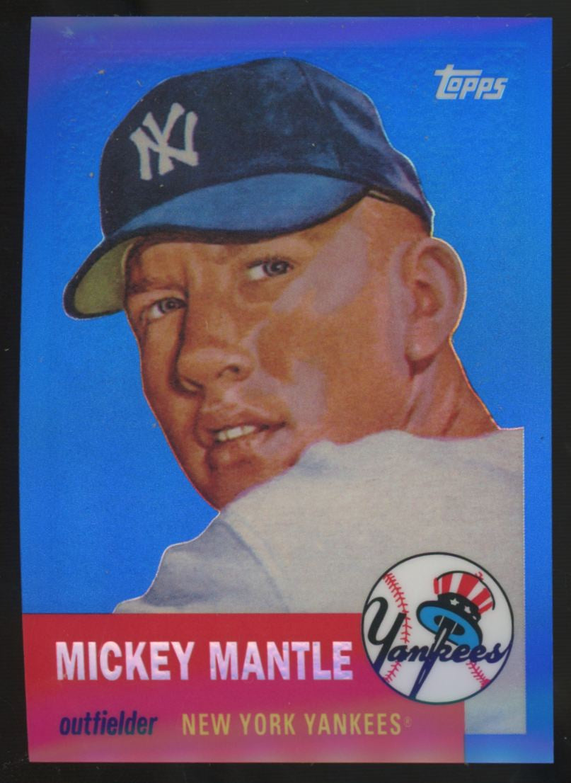 2008 Topps Mickey Mantle Reprint Blue Refractor #MMR-53 "F"