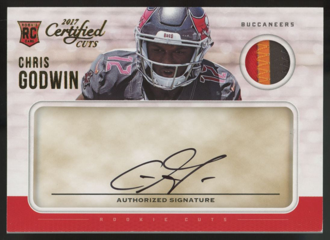 2017 Donruss Certified Cuts Chris Godwin RC Patch Auto RPA /299 #230