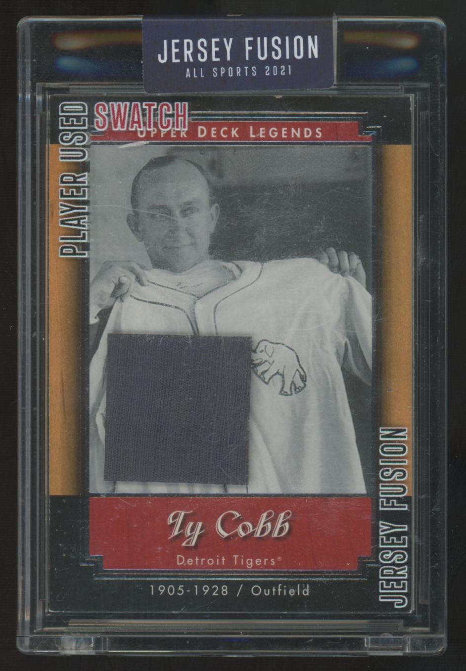 2021 Jersey Fusion All Sport Ty Cobb Used Patch #JF-TCSJ "A"