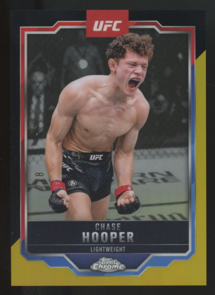 2025 Topps Chrome UFC Chase Hooper Black & Gold Refractor /8 #17
