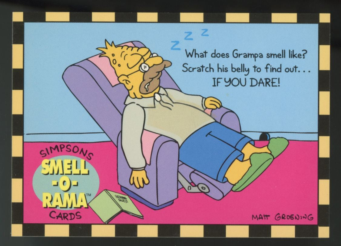 1994 Skybox Simpsons Series Two Smell-O-Rama Lot Of 2 (Black Belch, Grandpa)