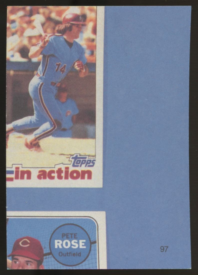1985 Topps Renata Galasso Pete Rose Auto #97 "B"