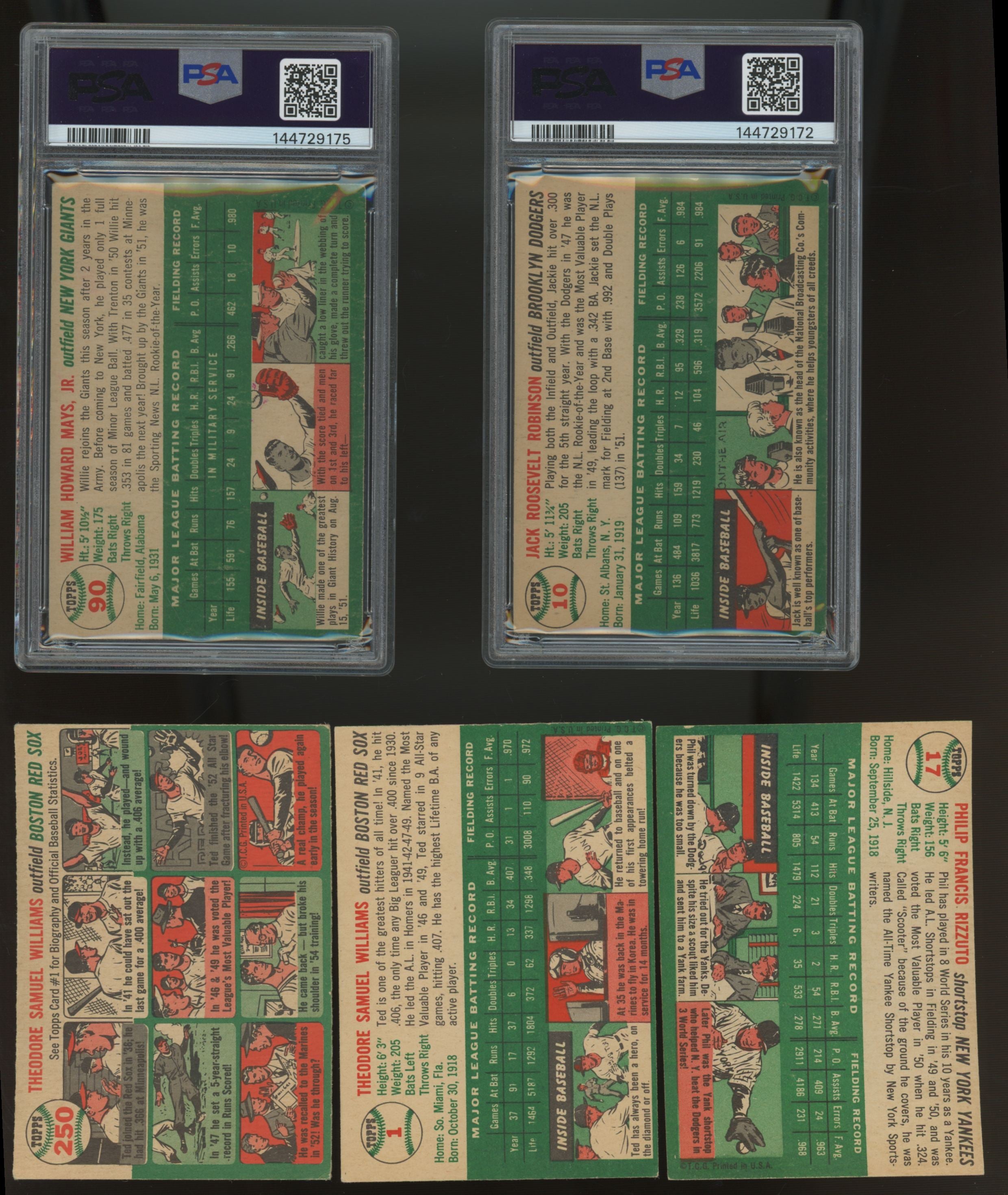 1954 Topps Baseball Complete Set (250) VG-VG/EX
