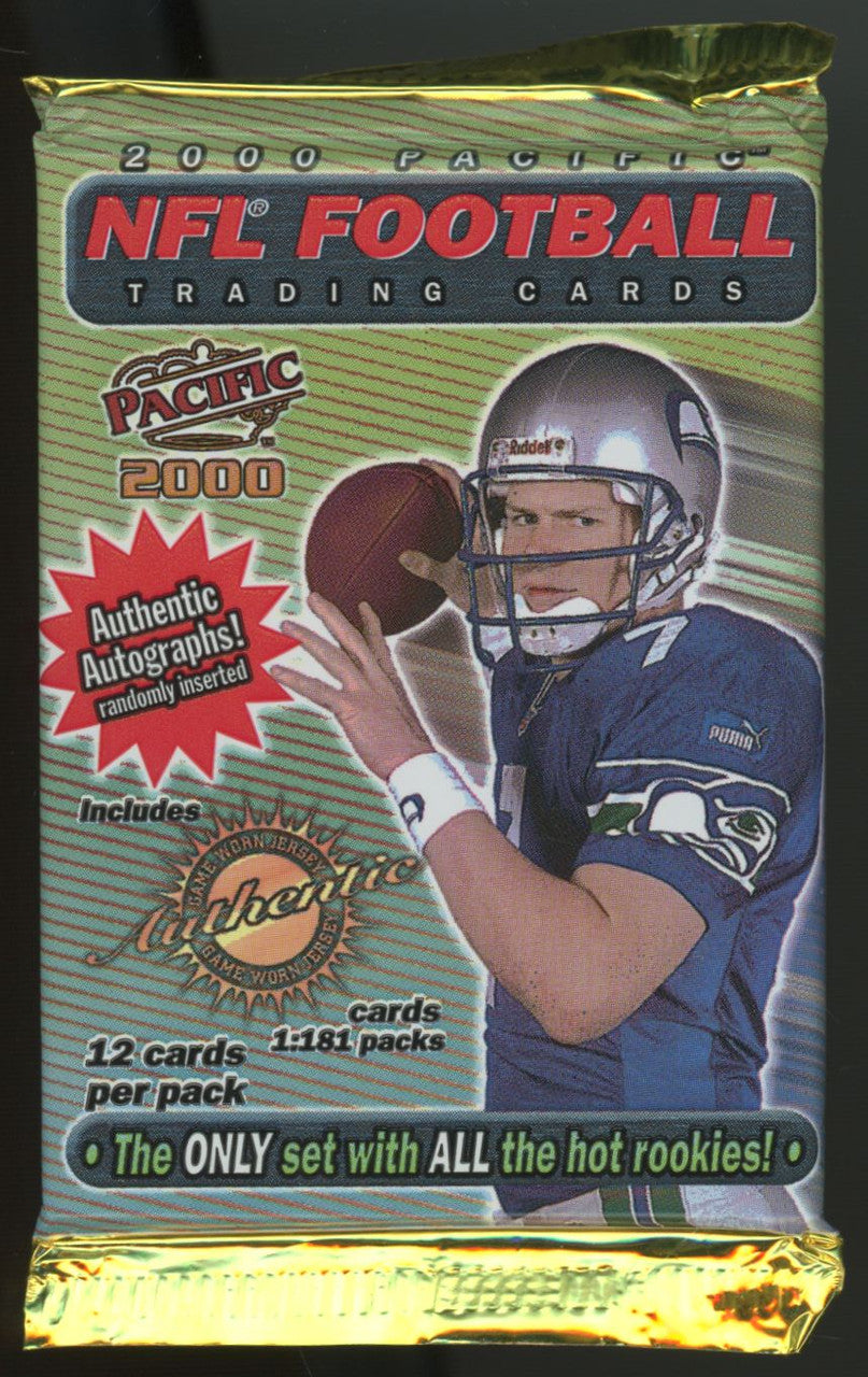 2000 Pacific Football Pack Factory Sealed Brady Rookie Year