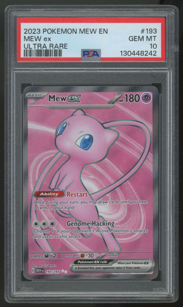 2023 Pokemon Mew ex 151 Ultra Rare #193 PSA 10 (B)