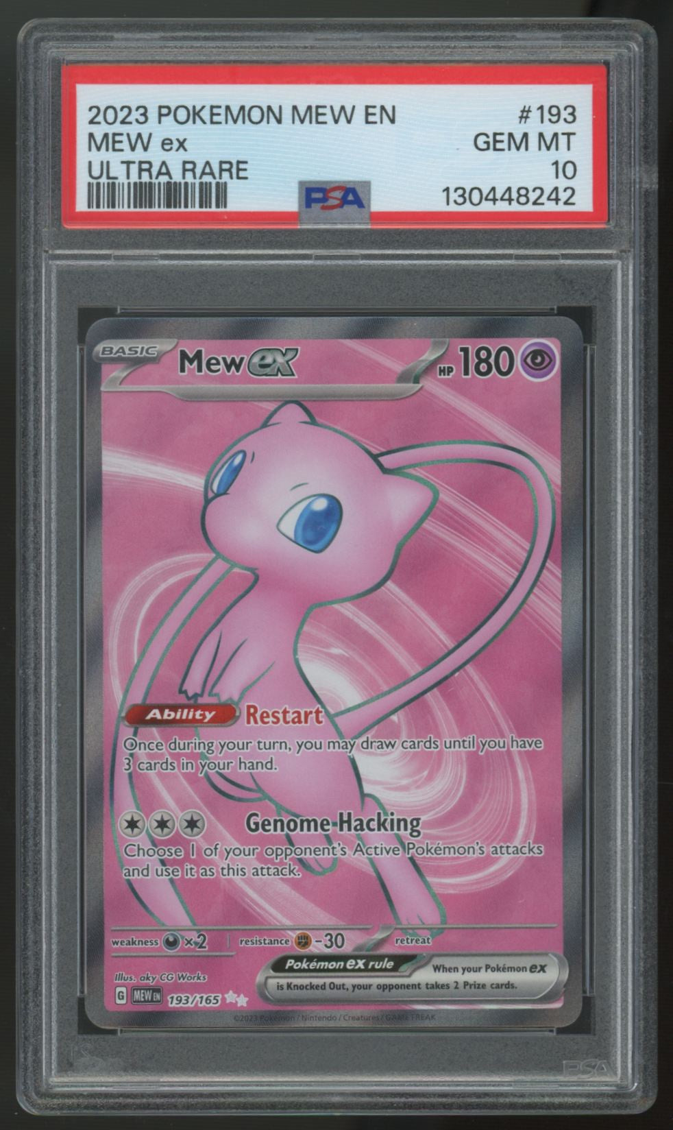 2023 Pokemon Mew ex 151 Ultra Rare #193 PSA 10 (B)