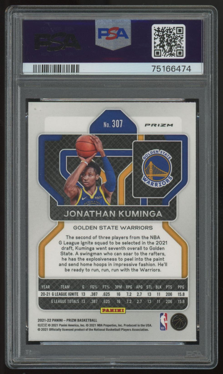 2021-22 Prizm Jonathan Kuminga RC Pink Ice #307 PSA 10