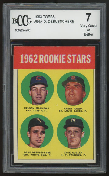 1963 Topps Dave Debusschere RC Rookie Stars #54 BCCG 7