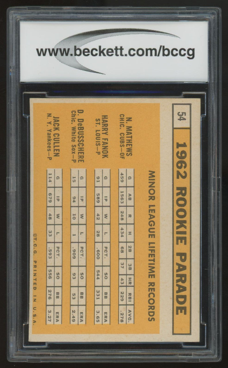 1963 Topps Dave Debusschere RC Rookie Stars #54 BCCG 7