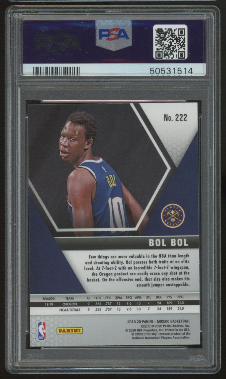 2019/20 Mosaic Bol Bol RC #222 PSA 10