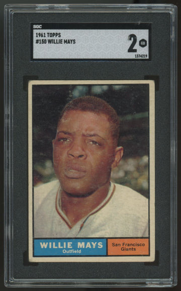 1961 Topps Willie Mays #150 SGC 2