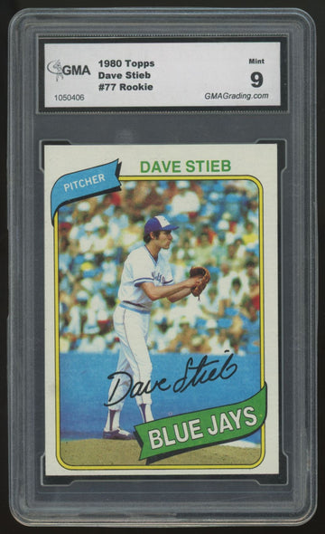 1980 Topps Dave Stieb RC #77 GMA 9