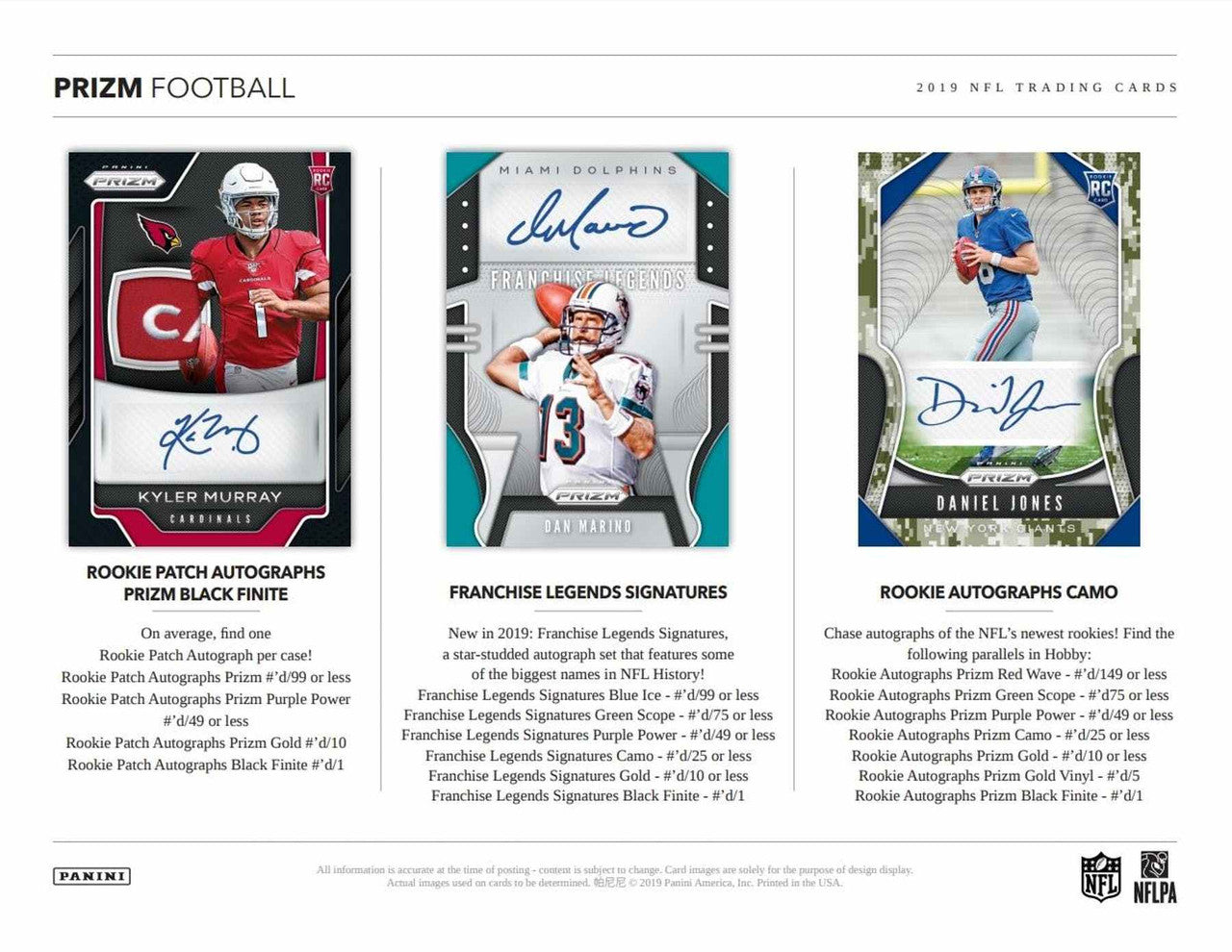 2019 Panini Prizm Football Hobby Box