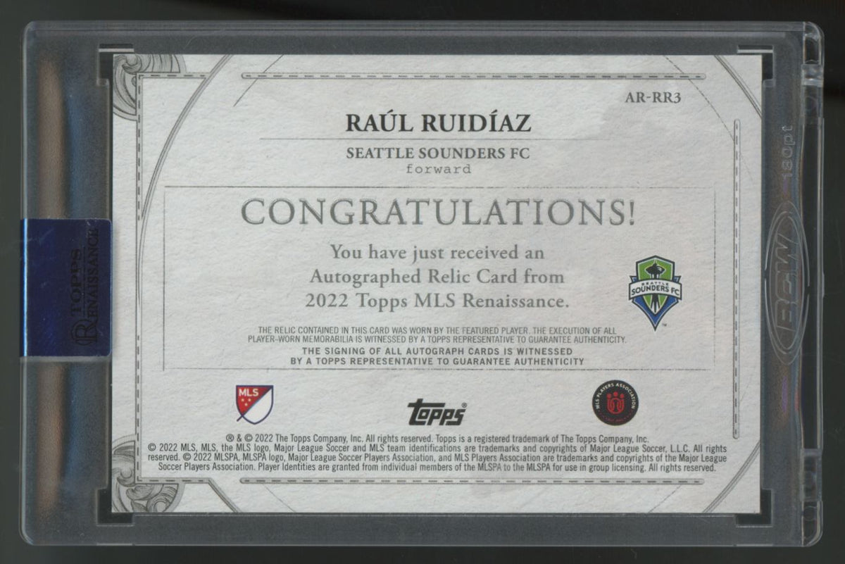 2022 Topps Renaissance MLS Raul Ruidiaz Patch Auto /20 #AR-RR3