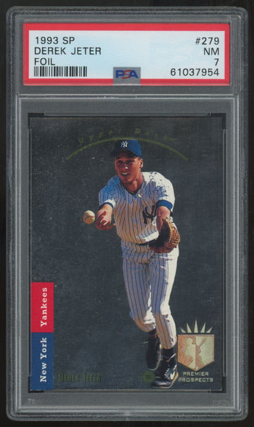 1993 Upper Deck SP Derek Jeter Prospect Foil #279 PSA 7