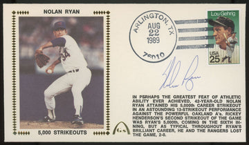 Nolan Ryan Signed Autographed Cachet 5000 Strikeouts JSA