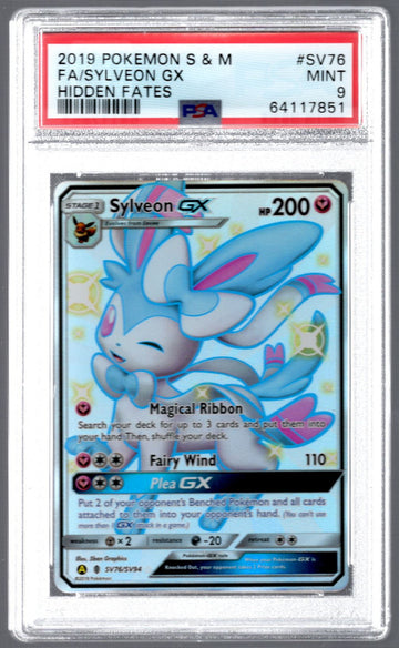 2019 Pokemon Sylveon GX Hidden Fates Full Art #SV76 PSA 9