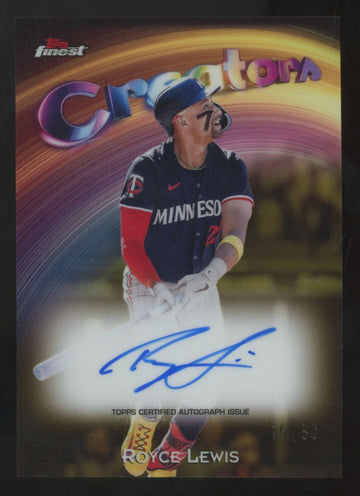 2025 Topps Finest Royce Lewis Gold Creators Refractor Auto /50 #CAV-RL