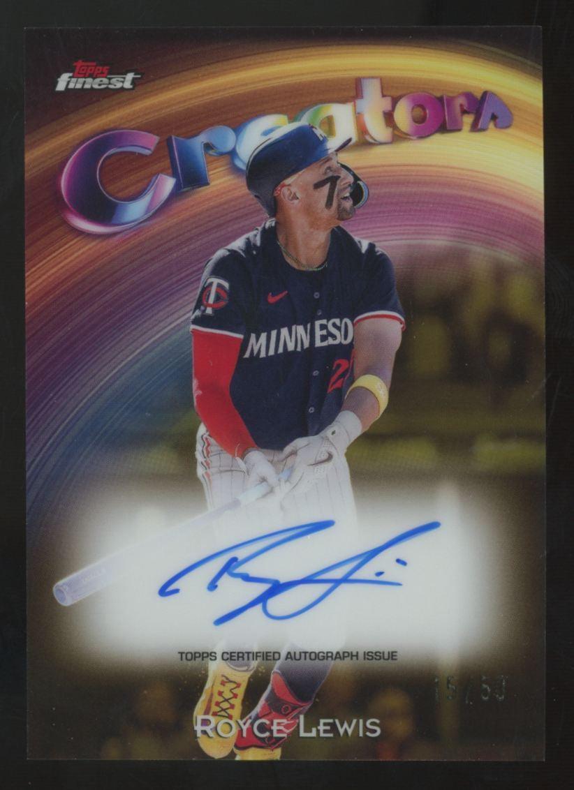 2025 Topps Finest Royce Lewis Gold Creators Refractor Auto /50 #CAV-RL