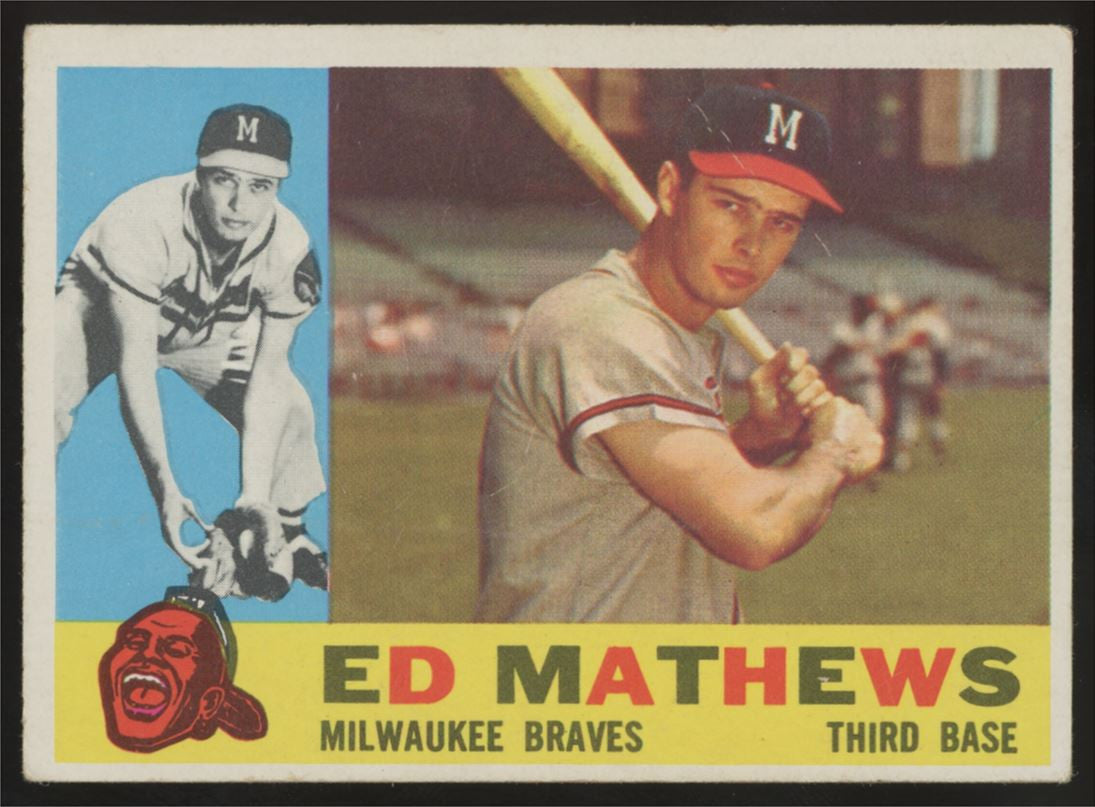 1960 Topps Ed Eddie Mathews #420 VG (Crease)