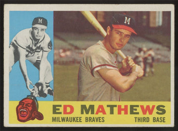 1960 Topps Ed Eddie Mathews #420 VG (Crease)