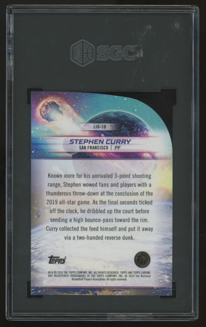 2023-24 Topps Cosmic Chrome Stephen Curry Launched Into Orbit #LIO-19 SGC 9.5