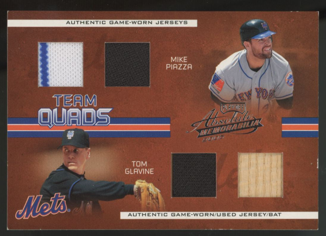 2004 Absolute Piazza/Glavine/Matsui/Reyes Team Quads Double Patch /75 #TQ-11