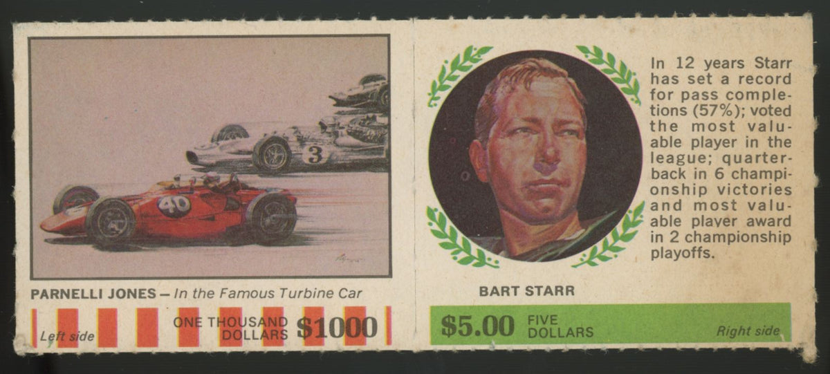 1968 American Oil Bart Starr/ Parnelli Jones Winner's Circle Panel