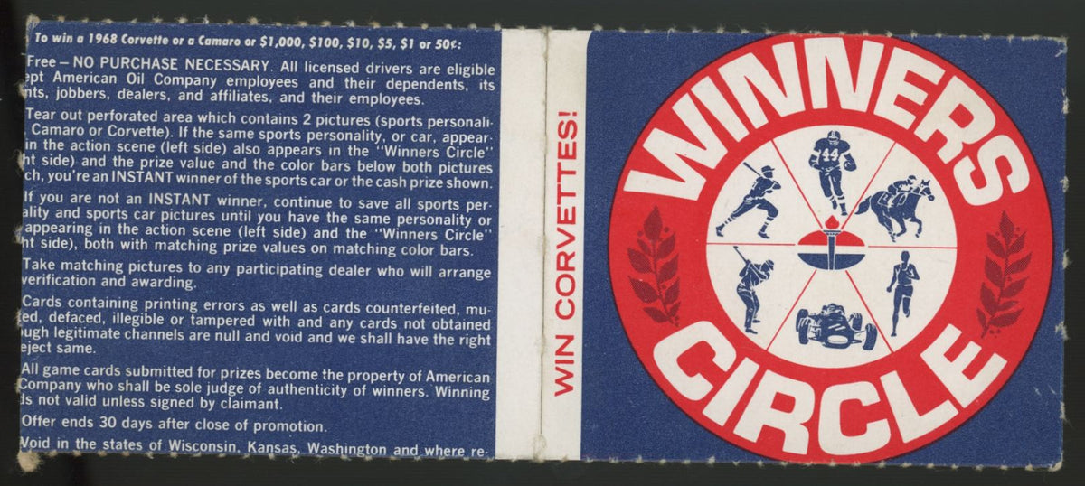 1968 American Oil Bart Starr/ Parnelli Jones Winner's Circle Panel