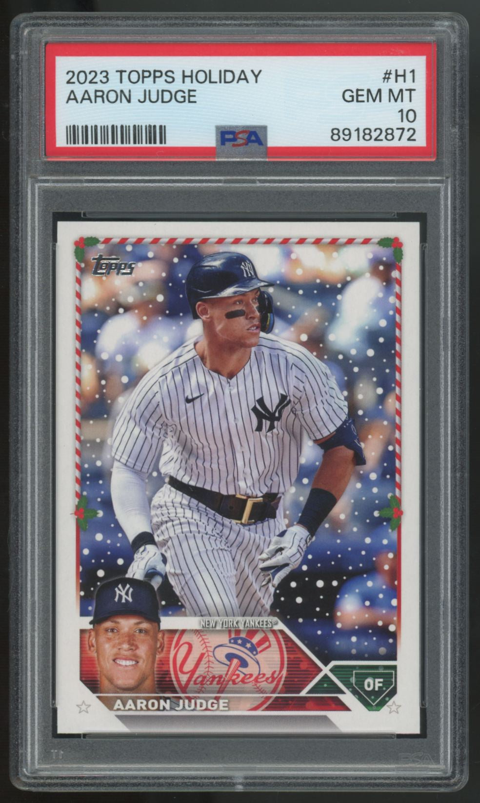 2023 Topps Holiday Aaron Judge #H1 PSA 10