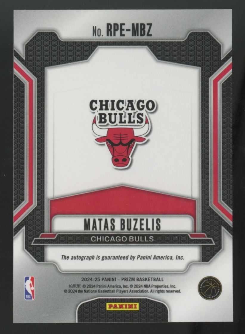 2024-25 Panini Prizm Matas Buzelis RC Penmanship Auto #RPE-MBZ