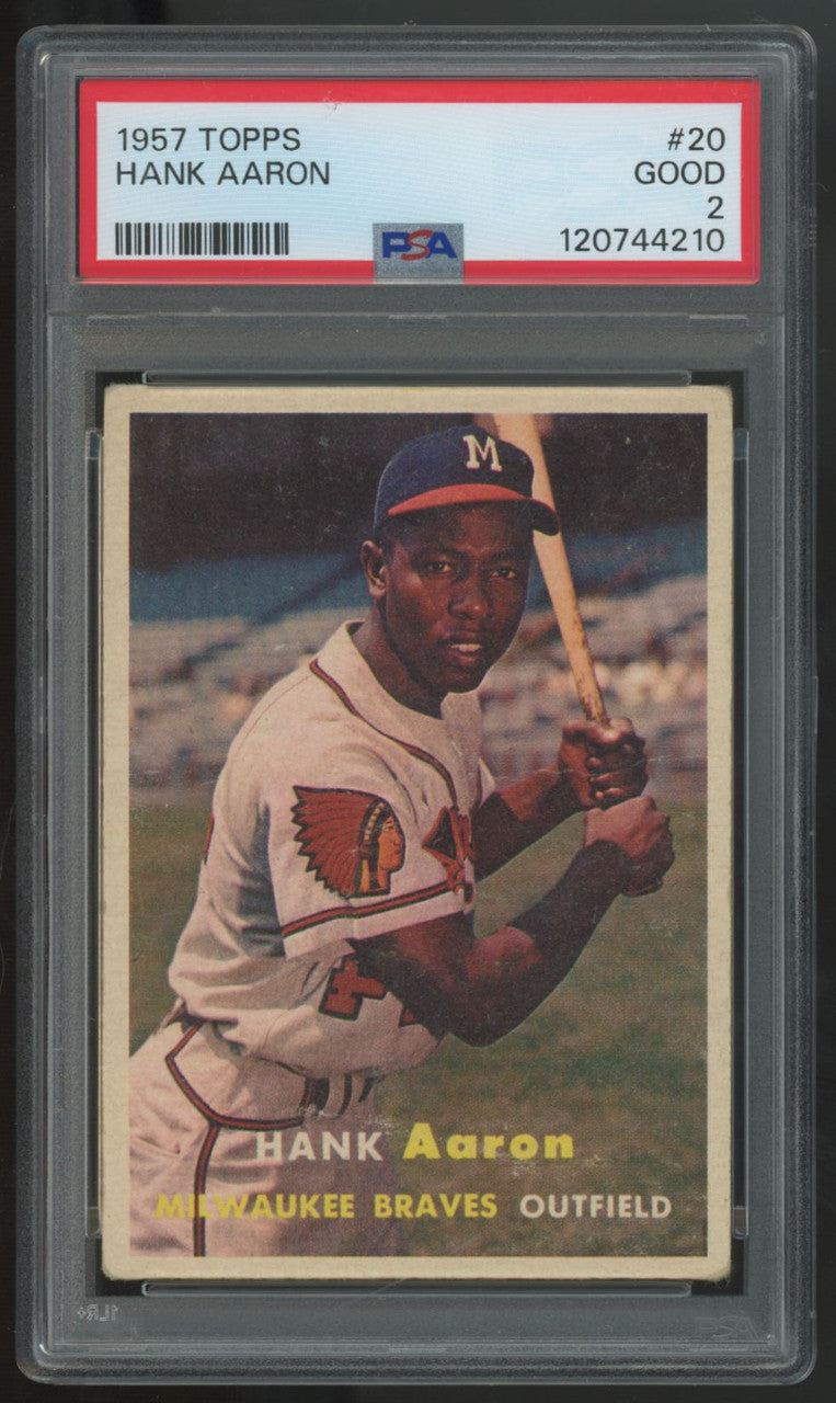 1957 Topps Hank Aaron #20 PSA 2
