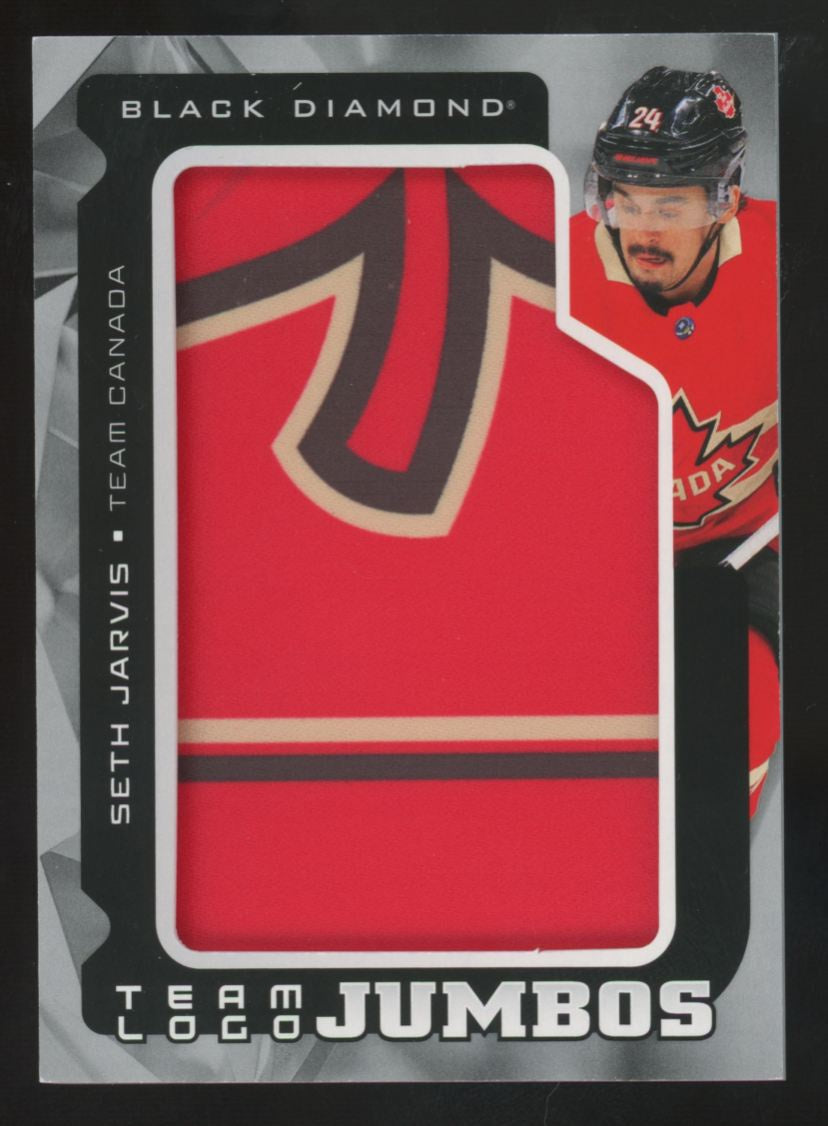 2025-26 UD Black Diamond Seth Jarvis Team Logo Jumbo Manufactured Patch #TL-SJ