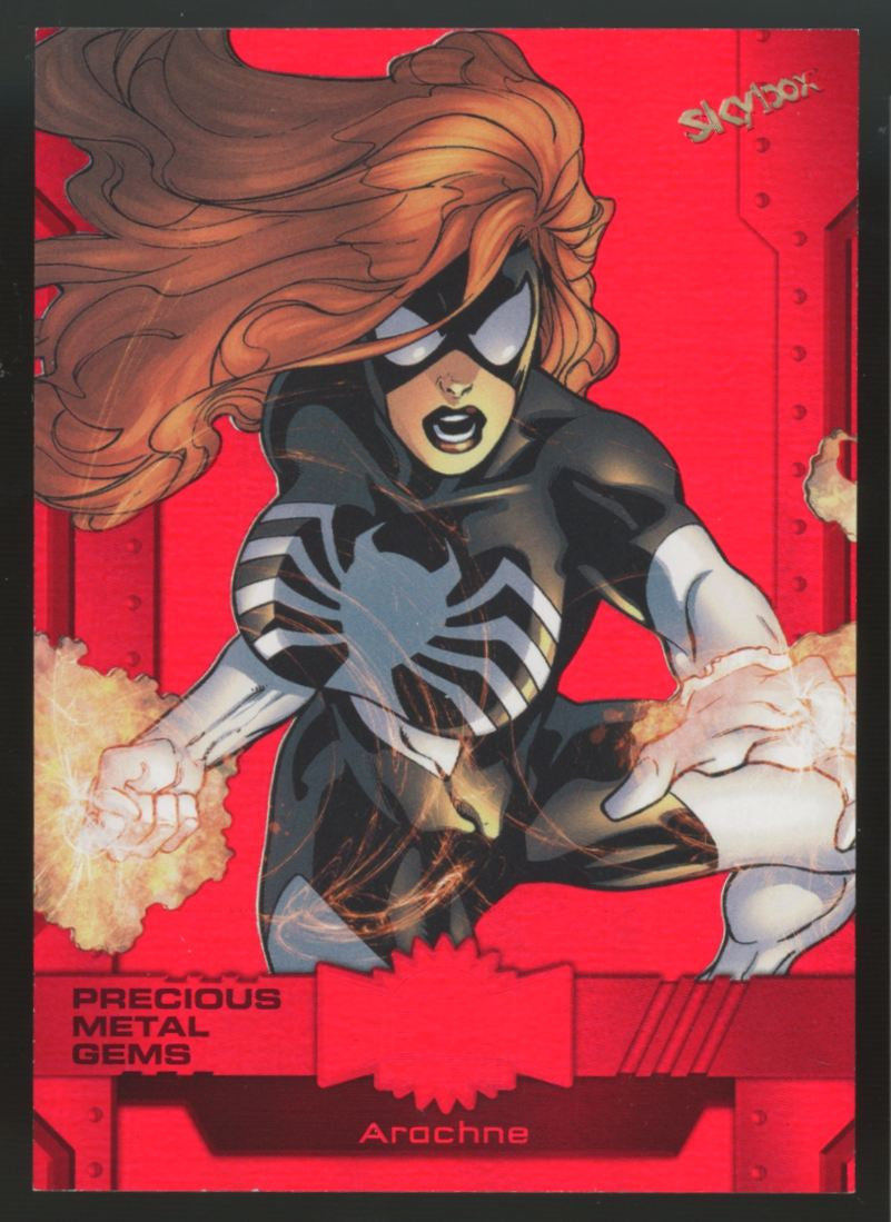 2023 Skybox Metal Universe Avengers Arachne Red Precious Metal Gems PMG /100 #28