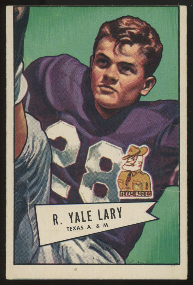 1952 Bowman Large R. Yale Lary RC #140 VG (MC / Wrinkle)