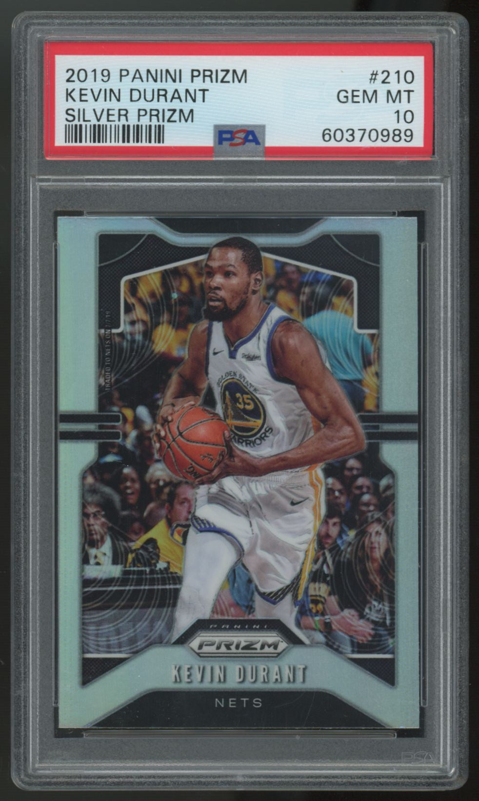2019-20 Panini Kevin Durant Silver Prizm #210 PSA 10