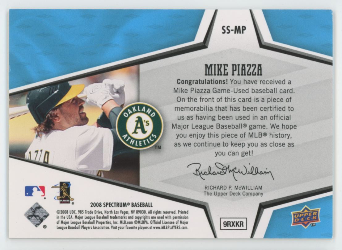 2008 Upper Deck Spectrum Mike Piazza Light Blue Patch /15 #SS-MP