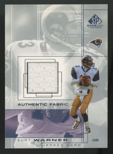 2001 Upper Deck SP Game Used Edition Kurt Warner Patch #KW