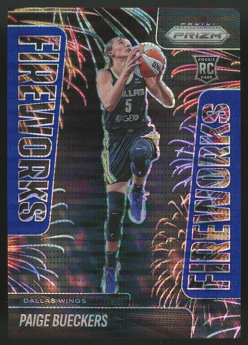 2025 WNBA Prizm Paige Bueckers RC Blue Pulsar Fireworks /199 #14