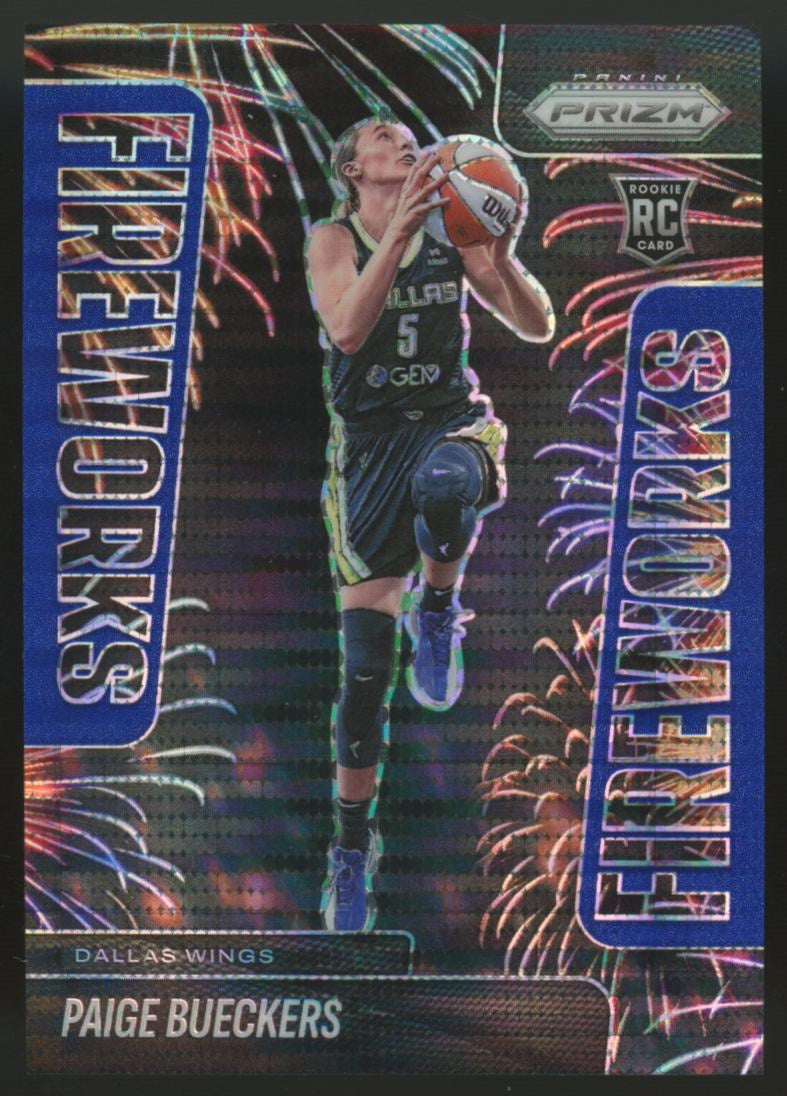 2025 WNBA Prizm Paige Bueckers RC Blue Pulsar Fireworks /199 #14