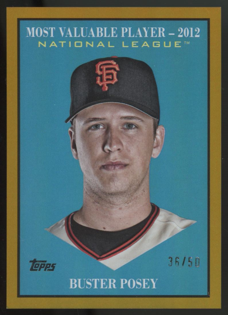 2025 Topps Update Buster Posey Gold 2012 Most Valuable Player /50 #MV-18