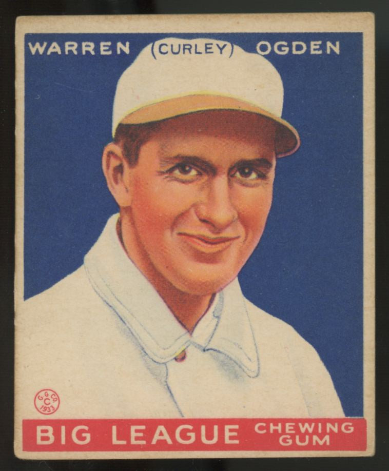 1933 Goudey Warren "Curley" Ogden #174 VG/EX