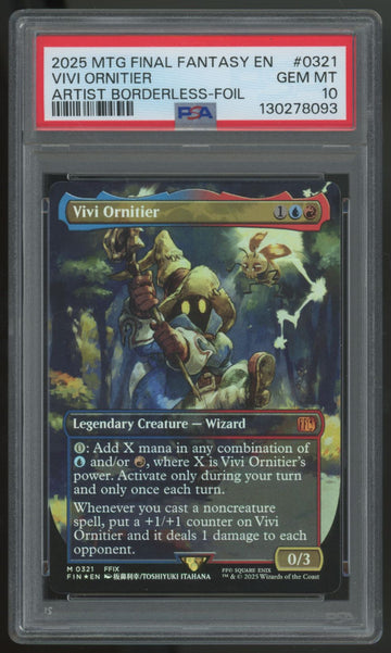 2025 Magic Vivi Ornitier Final Fantasy Borderless Foil #321 PSA 10