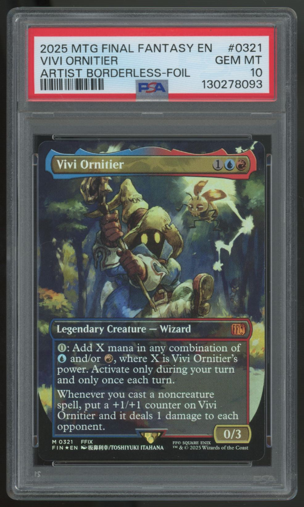 2025 Magic Vivi Ornitier Final Fantasy Borderless Foil #321 PSA 10
