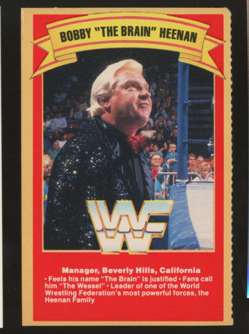 1988 Gold Bond Ice Cream WWF Bobby "The Brain" Heenan VG/EX