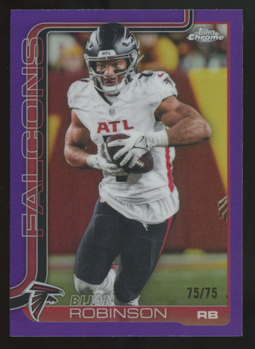 2025 Topps Chrome Bijan Robinson Purple Refractor /75 #16